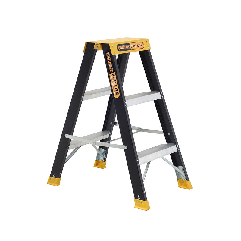Gorilla Pro-Lite 3 Step Fibreglass Double Sided Ladder (0.85m)
