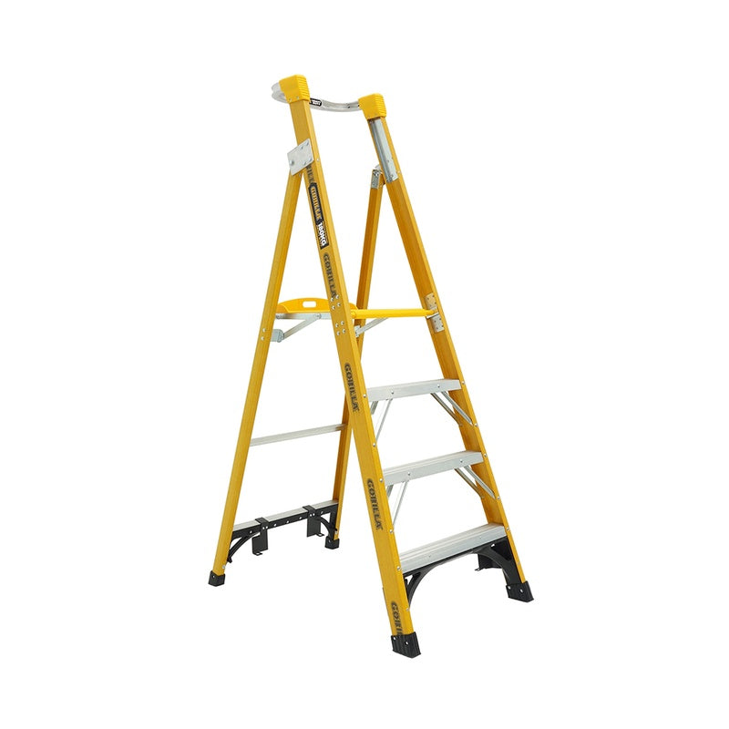 Gorilla Heavy Duty 4 Step Fibreglass Platform Ladder (1.2m)
