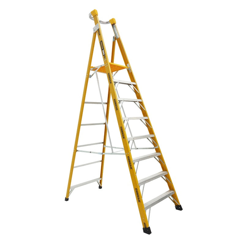 Gorilla Heavy Duty 8 Step Fibreglass Platform Ladder (4.4m)