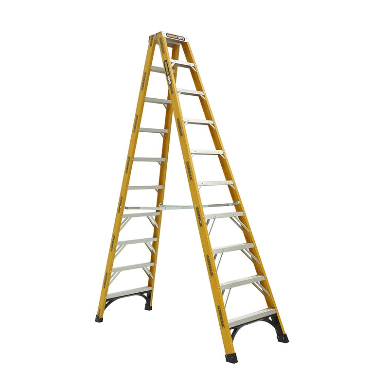 Gorilla Heavy Duty 10 Step Fibreglass Double Sided Ladder (3m)