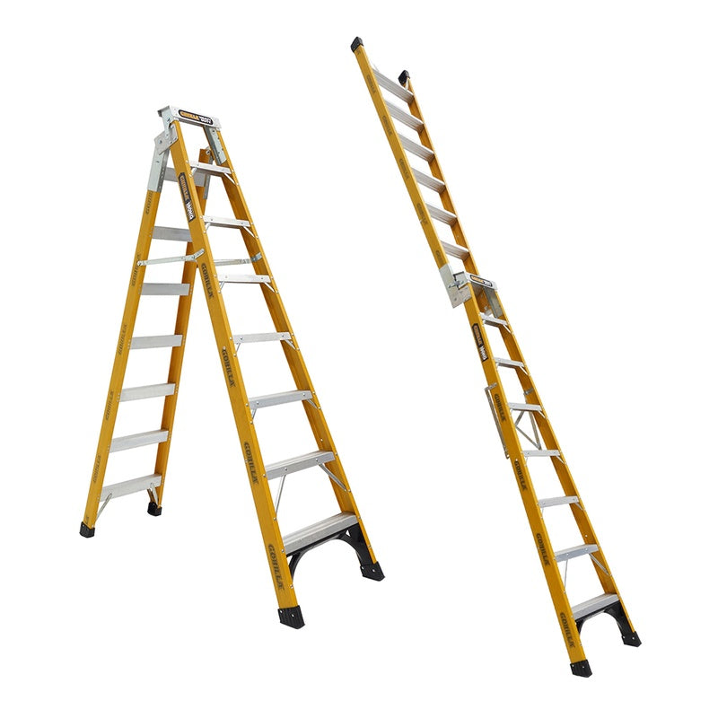 Gorilla Heavy Duty Dual Purpose Fibreglass Ladder 8-15ft (2.4-4.5m)
