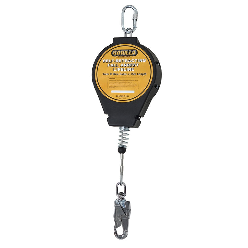 Gorilla Self-Retracting Lifeline with Steel Cable (15m)
