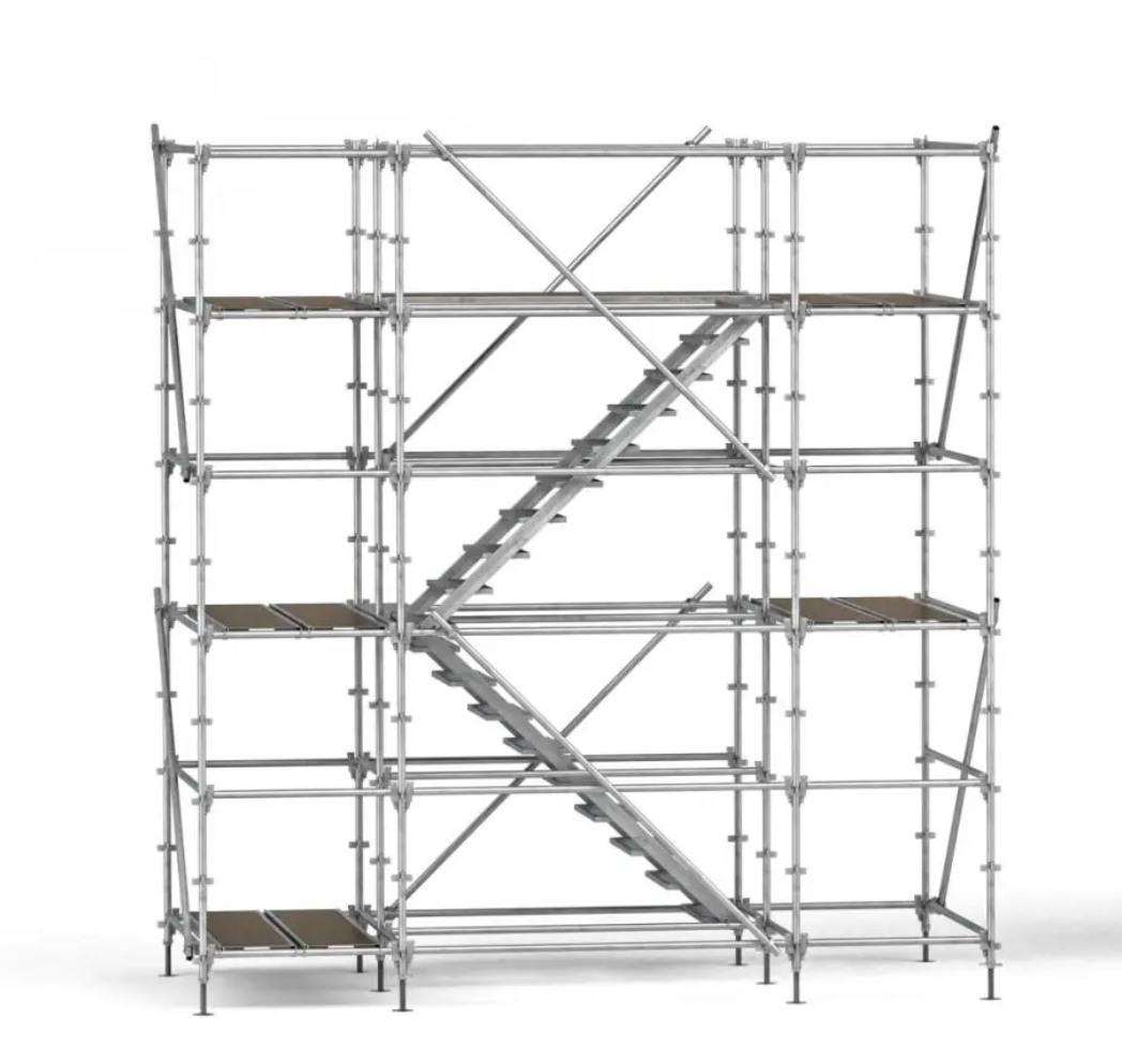 Aluminium Kwikstage Modular Scaffold System 15m Scaffold Length x 6m Height with Stairs -DEMO PRODUCT ONLY, NOT FOR SALE