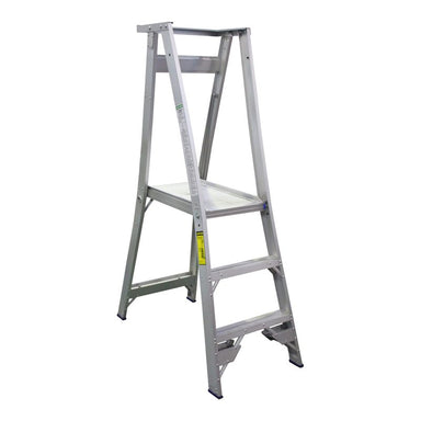 Indalex Pro Series Platform Ladder 3 Steps 0.9m Aluminium 180kg Industrial PROP6/3