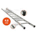 Total Aluminium 4.8m aluminium single builders ladder, straight pole rung design 4.8MAL
