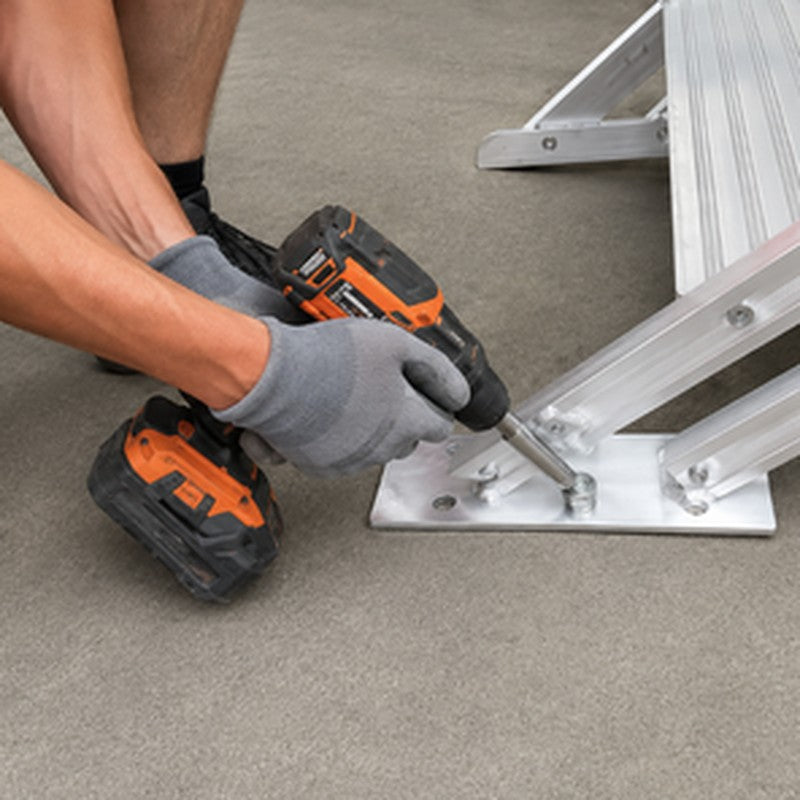 Total Aluminium adjustable aluminium stair fixing the base plate to the ground AS-06STEPN