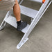 Total Aluminium adjustable aluminium stair stepping onto the self levelling bottom tread AS-09STEPW