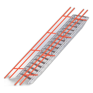 Total Aluminium 18 step adjustable aluminium stair with handrails AS-18STEPW