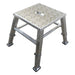 Total Aluminium 450mm adjustable handy stool AS450, 385mm to 615mm, aluminium checker plate top
