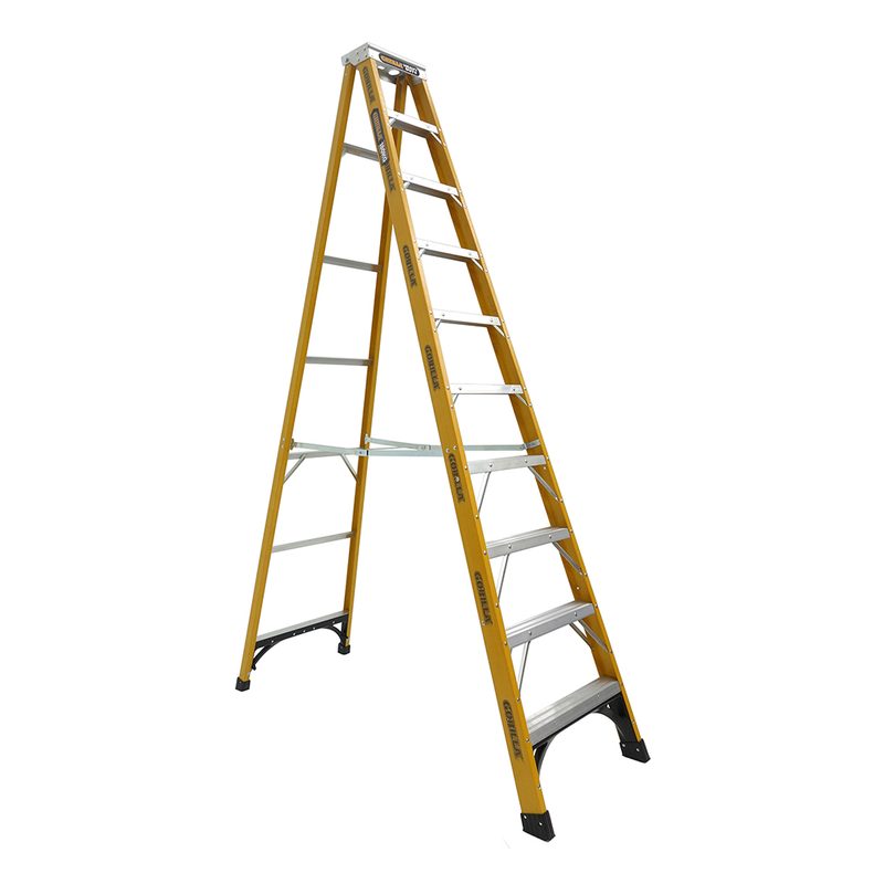Gorilla Heavy Duty 10 Step Single Sided Fibreglass Ladder (3.0m) 180kg Industrial FM010-HD