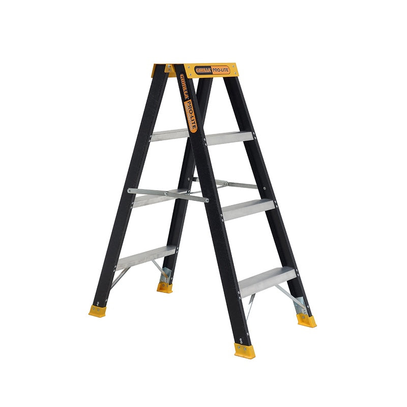 Gorilla Pro-Lite 4 Step Fibreglass Double Sided Ladder (1.15m)
