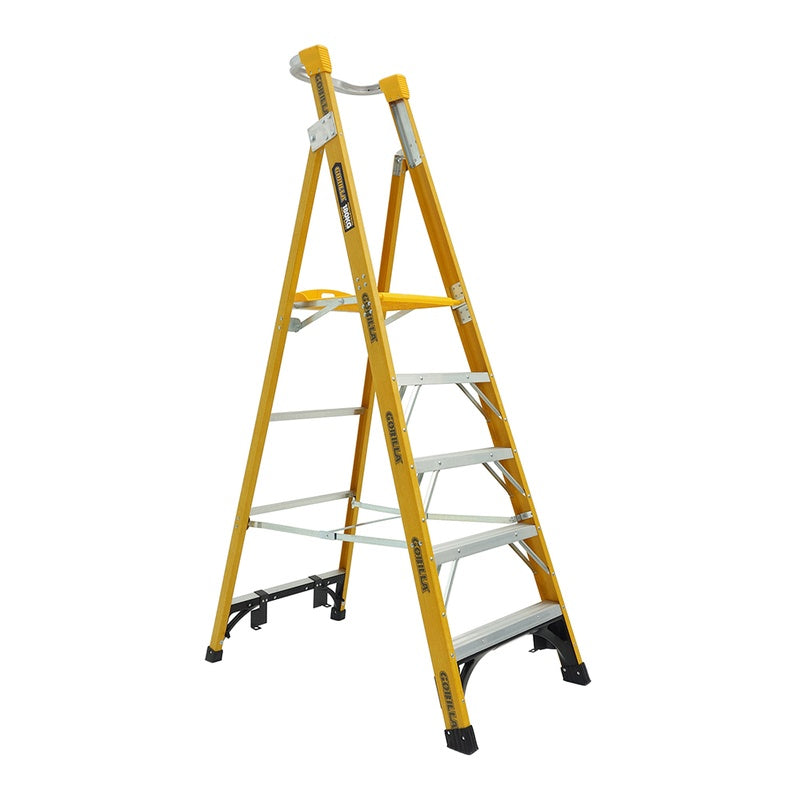 Gorilla Heavy Duty 5 Step Fibreglass Platform Ladder (1.5m)
