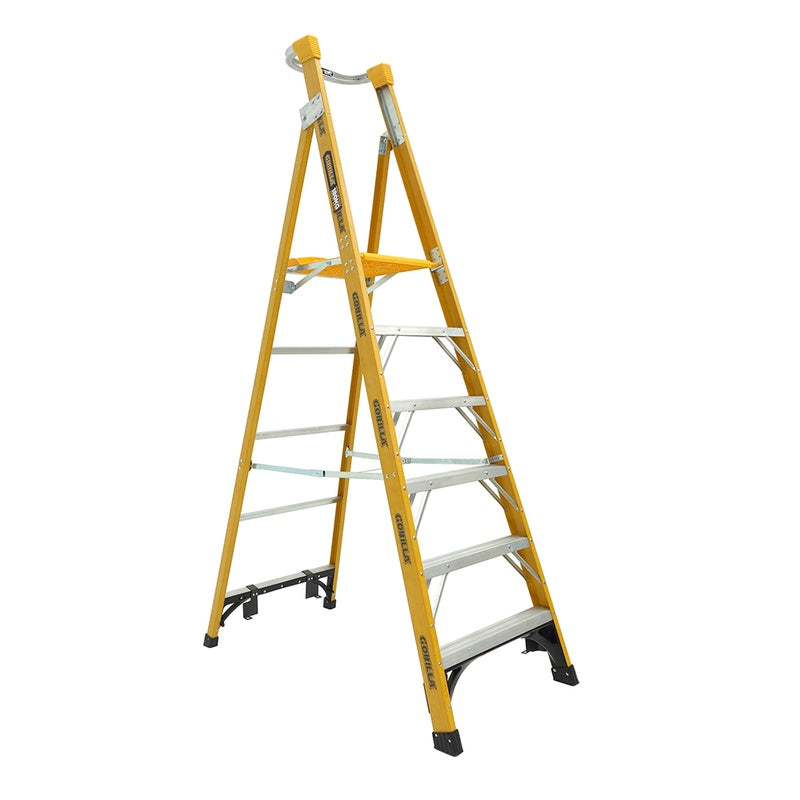Gorilla Heavy Duty 6 Step Fibreglass Platform Ladder (1.8m)