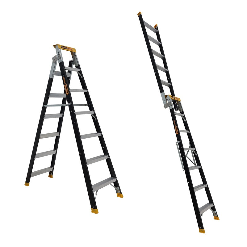 Gorilla Pro-Lite 7 Step Fibreglass Dual Purpose Ladder (2.05-3.74m)