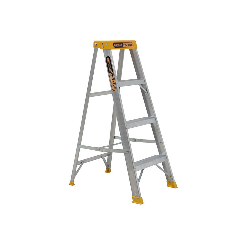 Gorilla Pro-Lite 4 Step Aluminium Single Sided Ladder (1.15m)