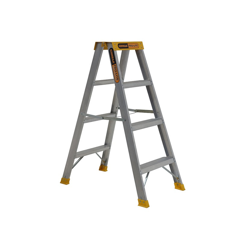 Gorilla Pro-Lite 4 Step Aluminium Double Sided Ladder (1.15m)