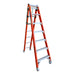 Indalex PFSE7 2.1M-3.5M  Industrial Fibreglass 150KG Pro Series Step Extension Ladder, view 3, on white background