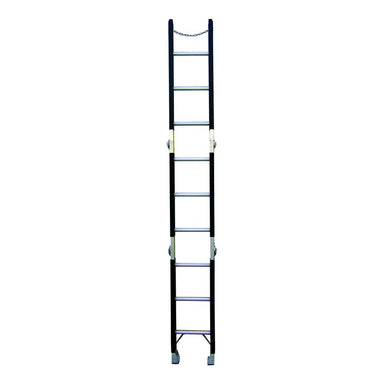Indalex PFSL3T 1.1M  Industrial Fibreglass 150KG Pro Series Sectional Ladder (Top), assembled 3 sections, on white background