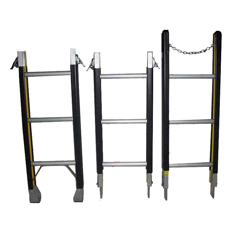 Indalex PFSL3T 1.1M  Industrial Fibreglass 150KG Pro Series Sectional Ladder (Top), unassembled 3 parts, on white background