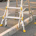 Gorilla PL0508HD-LVL levelled on a kerb, Quad Leveller legs extended