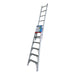 Indalex PROC7 2.1M-3.5M  Industrial Aluminium 150KG Pro Series Combination Ladder, extension, on white background