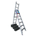 Indalex PROC7 2.1M-3.5M  Industrial Aluminium 150KG Pro Series Combination Ladder, stairway, on white background