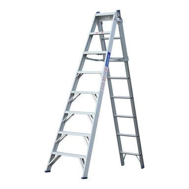 Indalex PROC8 2.4M-4.1M  Industrial Aluminium 150KG Pro Series Combination Ladder, 2, on white background