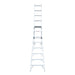 Indalex PROC8 2.4M-4.1M  Industrial Aluminium 150KG Pro Series Combination Ladder, 6, on white background
