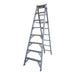 Indalex PROC8 2.4M-4.1M  Industrial Aluminium 150KG Pro Series Combination Ladder, step, on white background