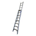 Indalex PROC8 2.4M-4.1M  Industrial Aluminium 150KG Pro Series Combination Ladder, straight, on white background