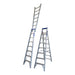 Indalex PRODP8 2.4M-4.4M  Industrial Aluminium 150KG Pro Series Dual Purpose Step Ladder, view 1, on white background