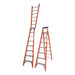 Indalex PRODPF8 2.4M-4.4M  Industrial Fibreglass 150KG Pro Series Dual Purpose Ladder, view 1, on white background