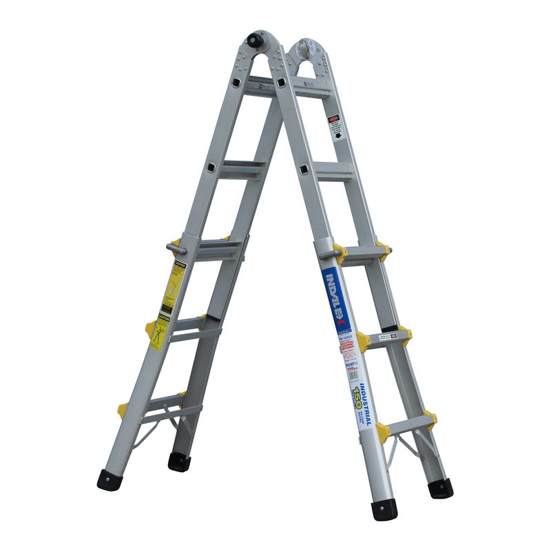 Indalex PROMT11 1.0M-3.0M  Industrial Aluminium 150KG Pro Series Telescopic Ladder, view 5, on white background