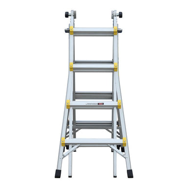 Indalex PROMT15 1.3M-4.2M  Industrial Aluminium 150KG Pro Series Telescopic Ladder, view 1, on white background