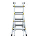 Indalex PROMT15 1.3M-4.2M  Industrial Aluminium 150KG Pro Series Telescopic Ladder, view 1, on white background