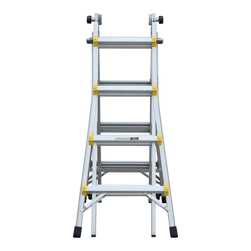 Indalex PROMT15 1.3M-4.2M  Industrial Aluminium 150KG Pro Series Telescopic Ladder, view 1, on white background