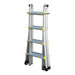 Indalex PROMT15 1.3M-4.2M  Industrial Aluminium 150KG Pro Series Telescopic Ladder, close pos, on white background