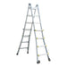 Indalex PROMT15 1.3M-4.2M  Industrial Aluminium 150KG Pro Series Telescopic Ladder, extended, on white background