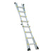 Indalex PROMT15 1.3M-4.2M  Industrial Aluminium 150KG Pro Series Telescopic Ladder, straight position, on white background