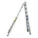 Indalex PROMT19 1.6M-5.4M  Industrial Aluminium 135KG Pro Series Telescopic Ladder, stairway, on white background