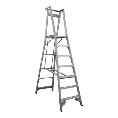 Indalex Pro Series Platform Ladder 7 Steps 2.1m Aluminium 180kg Industrial PROP10/7