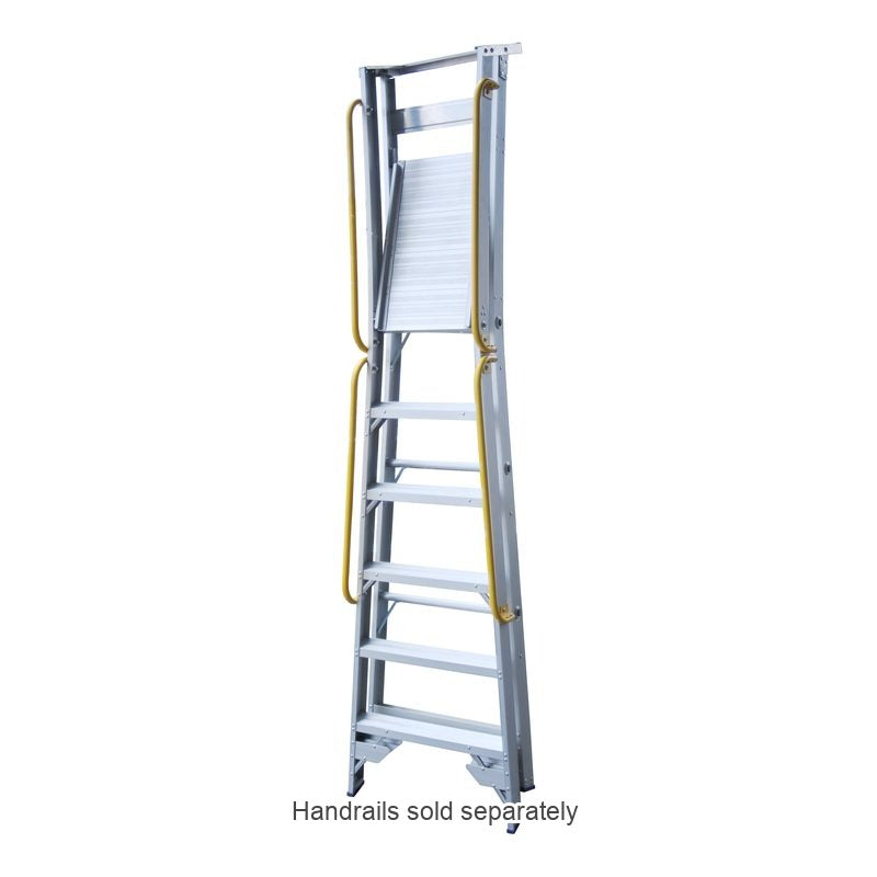 Indalex Pro Series Platform Ladder 7 Steps 2.1m Aluminium 180kg Industrial PROP10/7