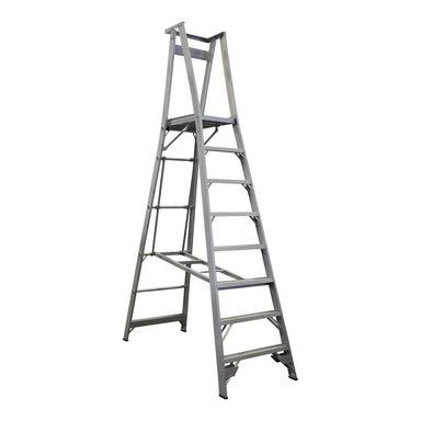 Indalex Pro Series Platform Ladder 8 Steps 2.4m Aluminium 180kg Industrial PROP11/8