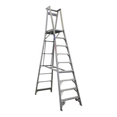 Indalex Pro Series Platform Ladder 9 Steps 2.7m Aluminium 150kg Industrial PROP12/9