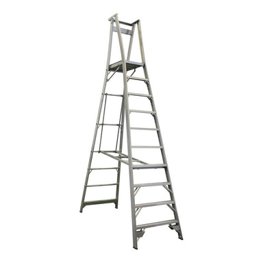 Indalex Pro Series Platform Ladder 10 Steps 3m Aluminium 150kg Industrial PROP13/10
