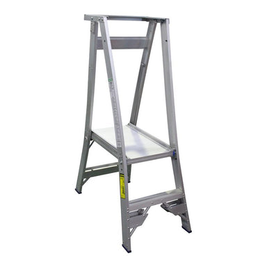 Indalex Pro Series Platform Ladder 2 Steps 0.6m Aluminium 180kg Industrial PROP5/2