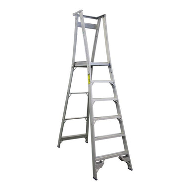 Indalex Pro Series Platform Ladder 6 Steps 1.8m Aluminium 180kg Industrial PROP9/6