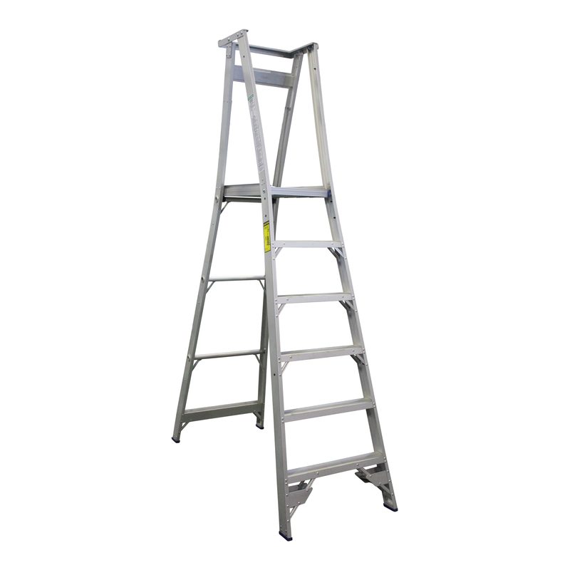 Indalex Pro Series Platform Ladder 6 Steps 1.8m Aluminium 180kg Industrial PROP9/6