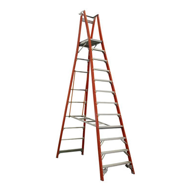 Indalex Pro Series Fibreglass Platform Ladder 12 Steps 3.6m 150kg Industrial PROPF15/12