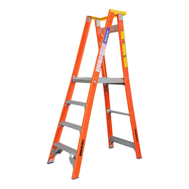 Indalex Pro Series Fibreglass Platform Ladder 4 Steps 1.2m 180kg Industrial PROPF7/4